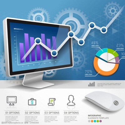 饼状图矢量素材 商务信息咨询中的视觉利器